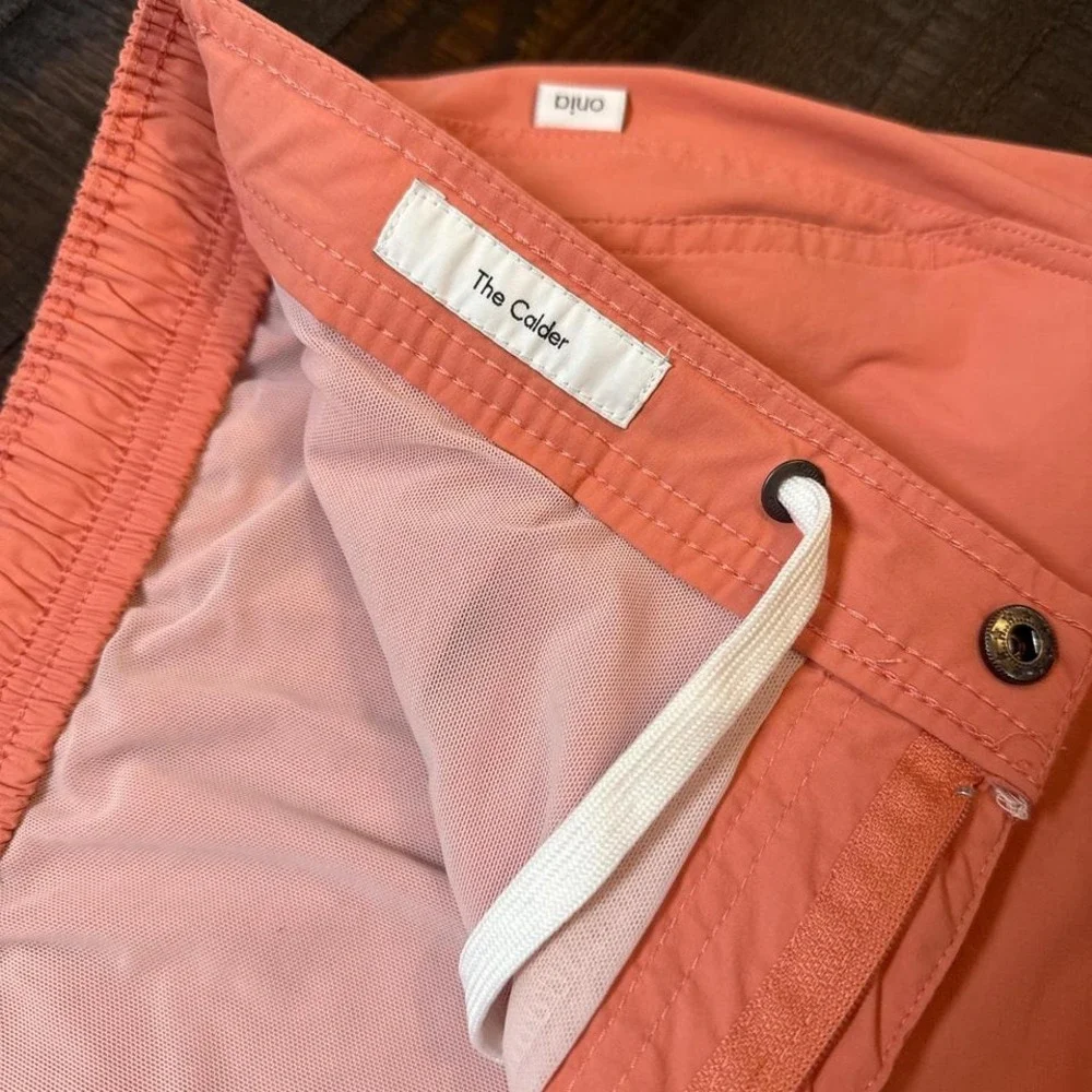 Onia Calder Swim‎ Trunks Mens L Salmon Pink 6